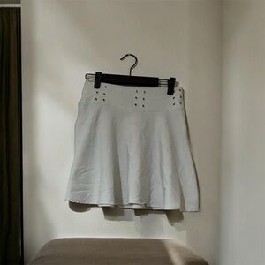 RAVE Brand Skirt Medium White Vintage Flare Skirt Discontinued Clothing Brands